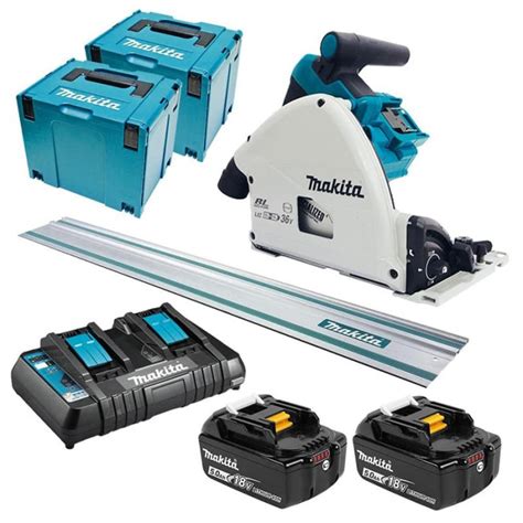 Makita DSP600PT2JT 36V Cordless Brushless Plunge Cut Saw Combo Kit with Track Saw | Gasweld