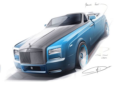 Rolls-Royce Bespoke Waterspeed Collection Design Sketch | Car sketches | Car design sketch ...