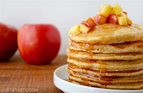 Cinnamon Applesauce Pancakes - Just a Taste