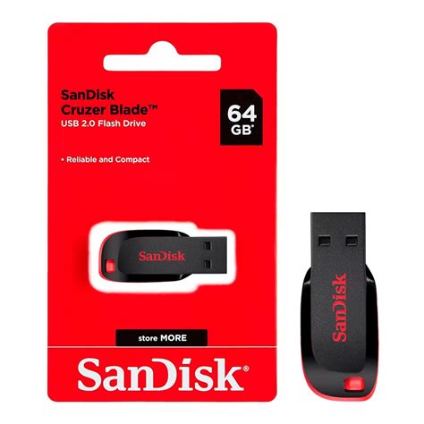 Pen Drive 64GB Cruzer Blade Sandisk USB 2.0 no Shoptime