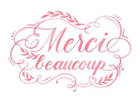 Merci Beaucoup Watercolor Hand Lettering on Behance