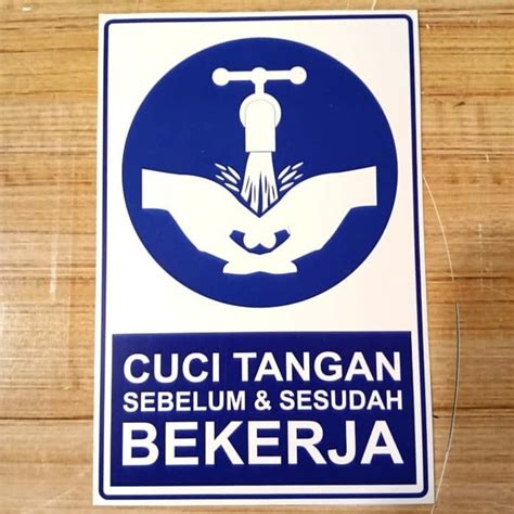 Jual STIKER CUCI TANGAN SEBELUM DAN SESUDAH BEKERJA 10X15CM | Shopee Indonesia