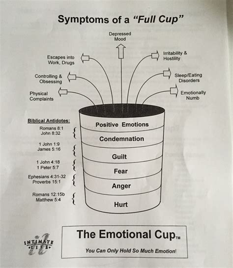 The emotional cup | Therapy worksheets, Therapy counseling, Emotions