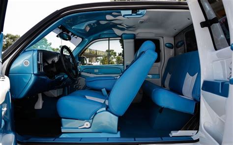 blue interior Chevrolet Silverado truck Chevrolet Silverado, Silverado ...