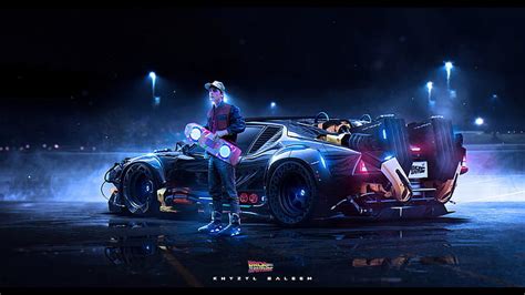 HD wallpaper: Future, Neon, DeLorean DMC-12, Electronic, Back to the Future | Wallpaper Flare