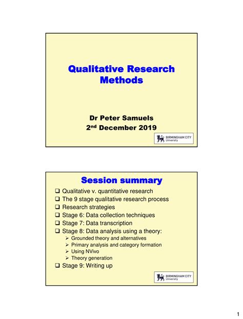 (PDF) Qualitative Research Methods