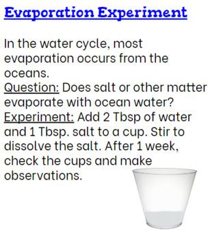 Salt And Water Experiment