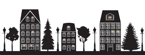 Premium Vector | Silhouette black house design isolated