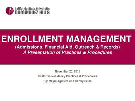 ENROLLMENT MANAGEMENT - ppt download