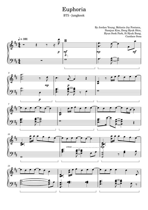 Euphoria Sheet Music | BTS | Piano Solo