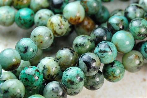 African Turquoise Jasper 6mm round beads 15.5 by BeadGirlzBoutique