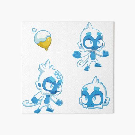 "Ice Monkey Sticker Pack ! Bloons TD6 fan art " Art Board Print by MikaPrint | Redbubble