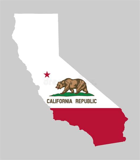 California Map Flag Vector Illustration Eps 10 Stock Vector ...