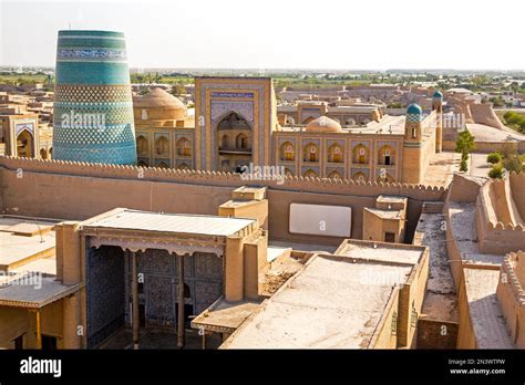 View of the historic old town, Khiva, Uzbekistan, Khiva, Uzbekistan ...