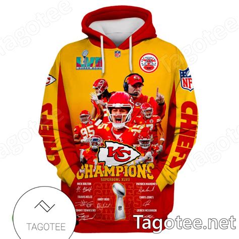 Kansas City Chiefs Champions Super Bowl Xlvii Signatures Hoodie - Tagotee