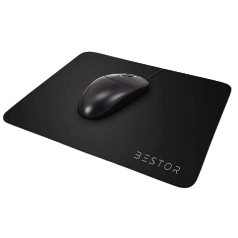 Bestor Plain Black Mouse Pad | Gaming Surface, Comfortable, Non-Slip