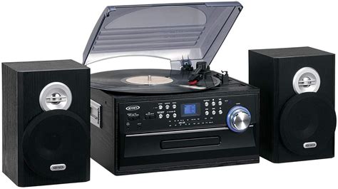 Jensen All-In-One Hi-Fi Stereo CD Player Turntable & Digital AM/FM Radio Tuner Tape Cassette ...