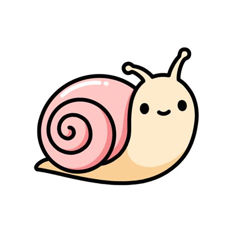 Cute Snail Drawing Easy - Printable Find A Word