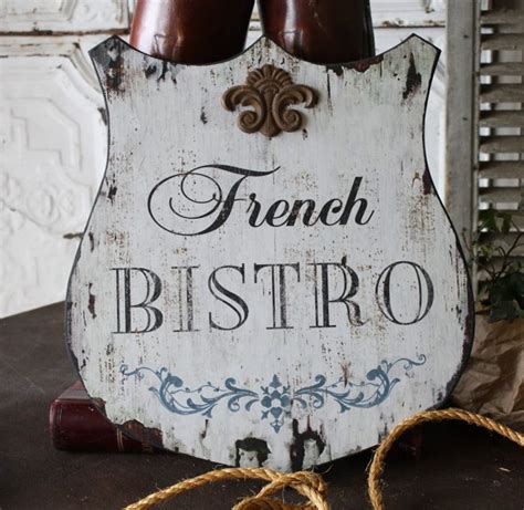 Bistro Shield Wood Sign $29 | French bistro, Bistro decor, French signs