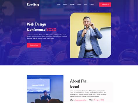 Event Landing Page Template by Tufayel Khan for StanVision on Dribbble