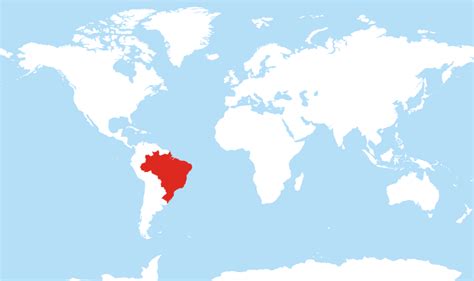 Where is Brazil located on the World map?