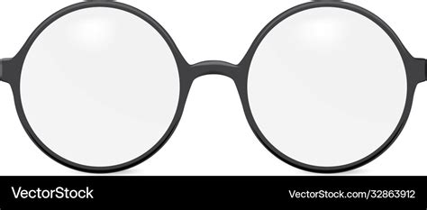 Round glasses isolated on white Royalty Free Vector Image