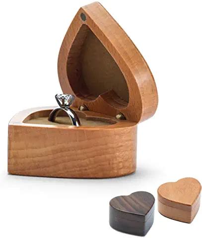 Amazon.com: ring box | Wooden ring box, Jewelry box with lock, Ring box