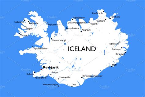 Iceland map | Illustrations ~ Creative Market