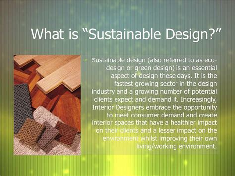 PPT - Sustainable Interior Design PowerPoint Presentation, free download - ID:3897377