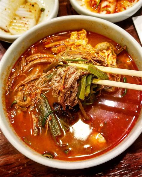 Yukgaejang is my go-to soup when I'm feeling blah. The fiery broth warm ...