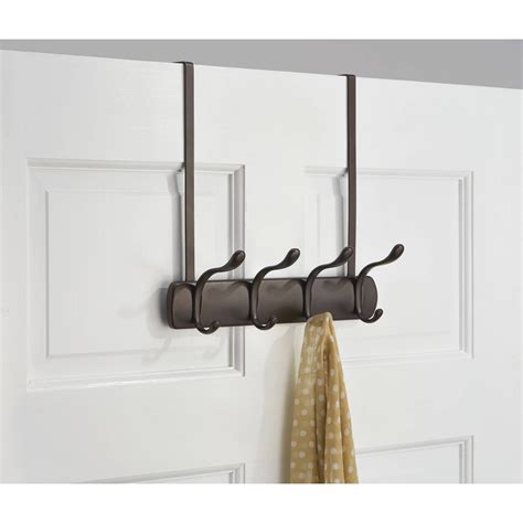 Interdesign Over The Door 4-Hook Rack For Coats, Hats, Robes And Towels - Walmart.com