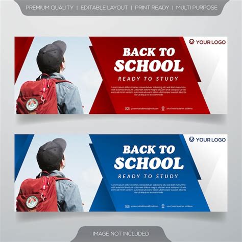 Premium Vector | Education banner template