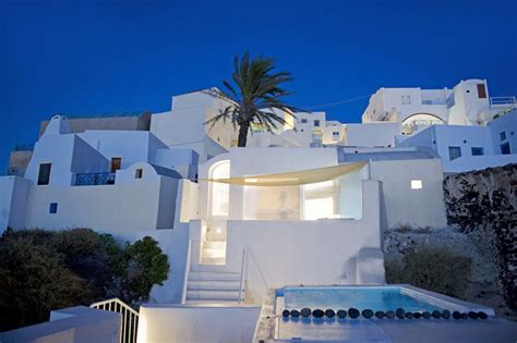 Santorini Villas Indoor Pool / Luxury villas Fira private pool ...