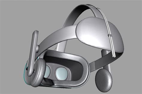 VR Headset 3D Model Grey Blue – Realtime - 3D Models World