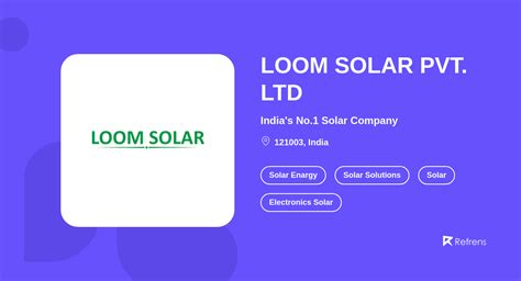 LOOM SOLAR PVT. LTD, 121003 -Refrens