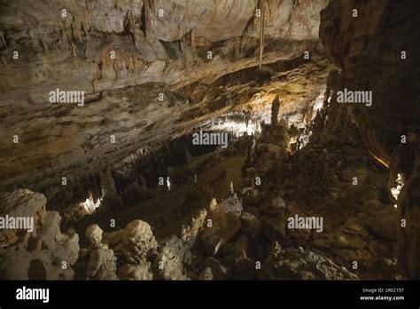 Postojna Cave (Postojnska Jama). Interior from the train ride. Slovenia Stock Photo - Alamy