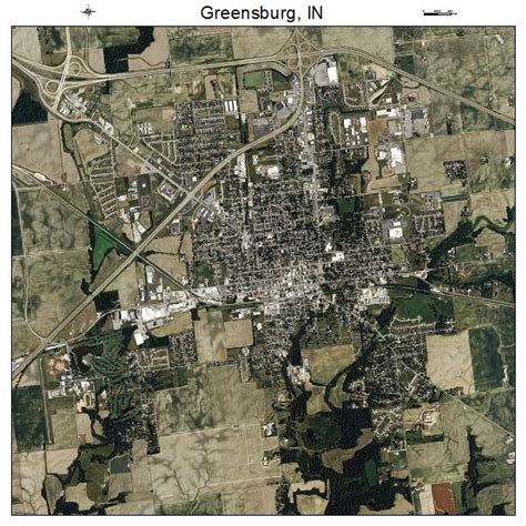 Aerial Photography Map of Greensburg, IN Indiana