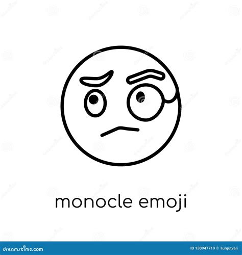 Monocle Emoji Icon from Emoji Collection. Stock Vector - Illustration ...