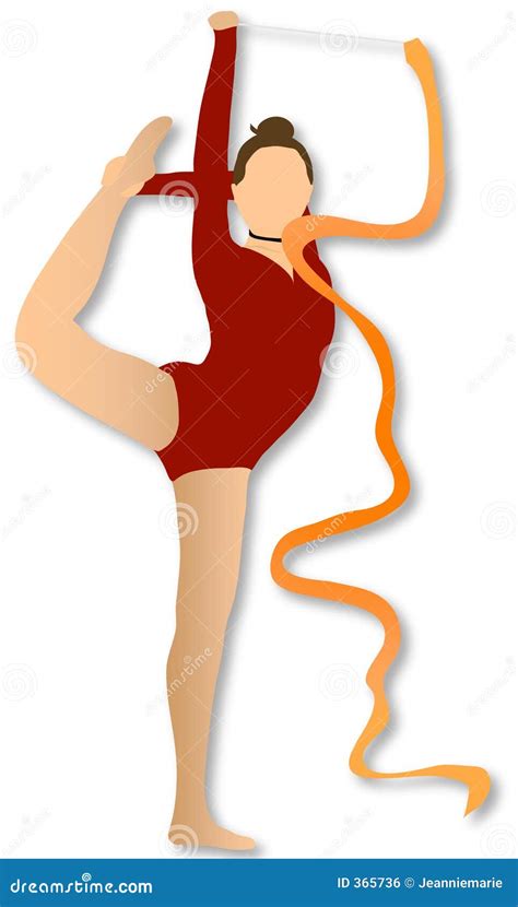 Rhythmic Gymnastics: Ribbon Stock Illustration - Illustration of ...