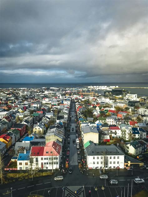 Bird's Eye View of Town Under Cloudy Sky · Free Stock Photo