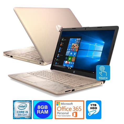 HP 15.6″ Touch Screen Laptop Intel i5-8250U 8GB 1TB HDD Office 365 ...