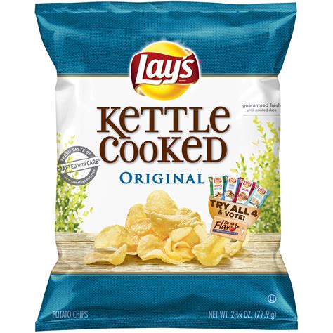 Lay's Kettle Cooked Original Flavored Potato Chips 2.75 oz. Bag ...