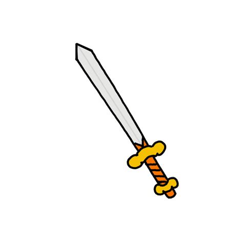 How to Draw a Sword - Step by Step Easy Drawing Guides - Drawing Howtos