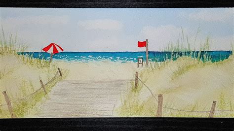 Day at the Beach | How to Paint a Easy Watercolor Beach Scene | WatercolorTutorial - YouTube