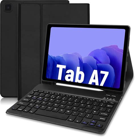 Samsung Galaxy Tab A7 Keyboard Case(UK Layout), Slim Cover with Pencil ...