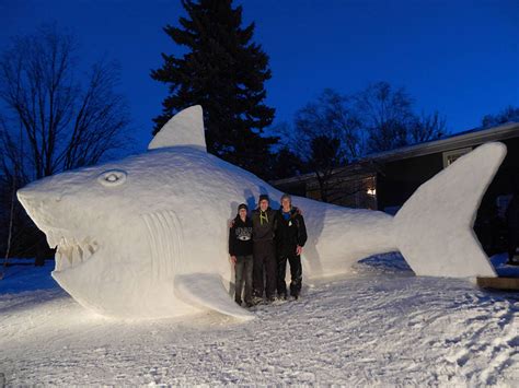 Every Winter, These 3 Brothers Create Stunning Snow Sculptures In Their ...