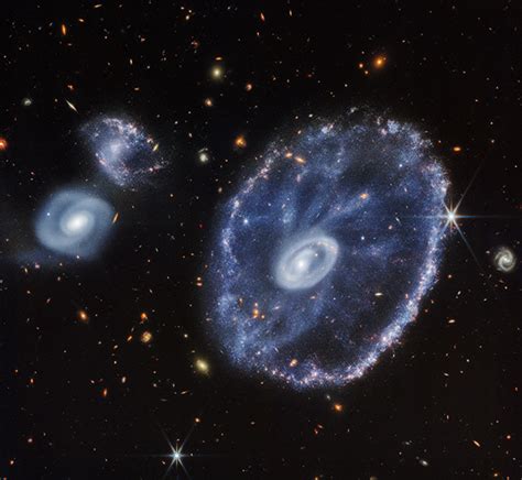 Webb captures a stunning image of Cartwheel Galaxy, revealing critical details about star formation