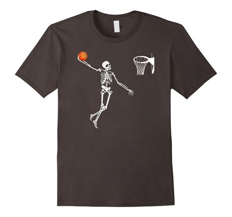 Basketball Skeleton Halloween Shirt – Dunking Skeleton Tee-ANZ – Anztshirt