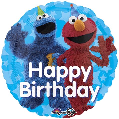 Elmo Sesame Street Happy Birthday Foil / Mylar Balloon 18" ( Each ...