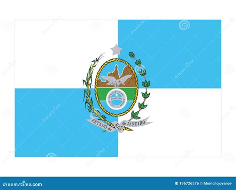 Flag of Rio De Janeiro State Stock Vector - Illustration of department ...